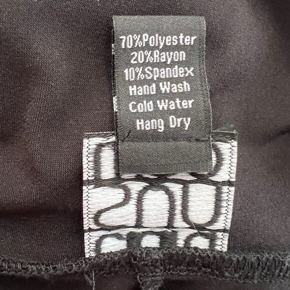 Clara Sun Woo Pants Wide Leg Signature Palazzo Women's Size XL Elastic High Rise - Picture 10 of 10